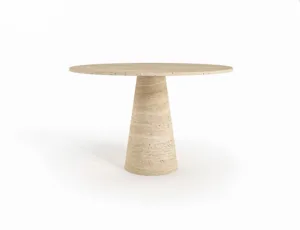 Arte Marble Canoinhas Traverten Yuvarlak Yemek Masası