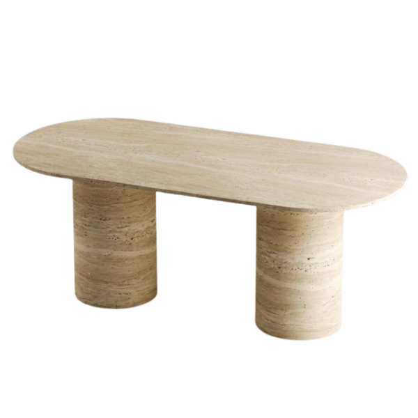 Arte Marble Mafra Traverten Yemek Masası