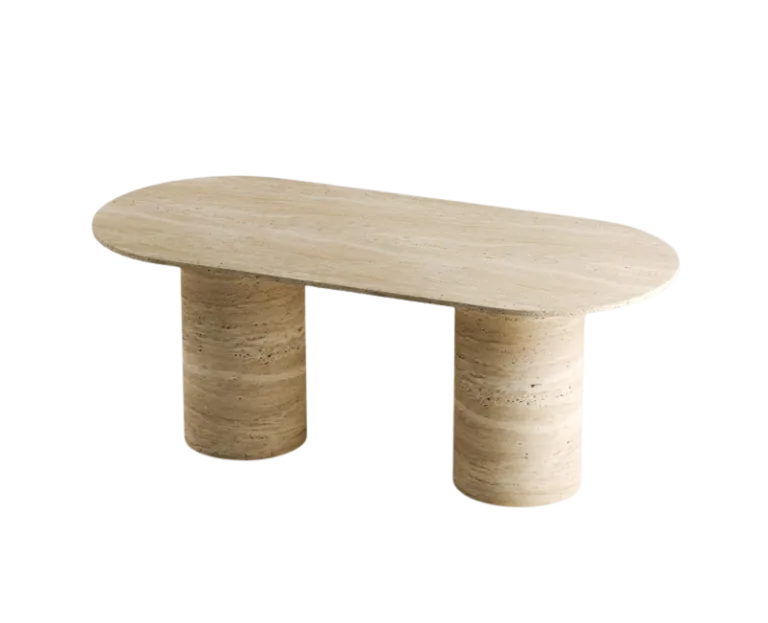 Arte Marble Mafra Traverten Yemek Masası
