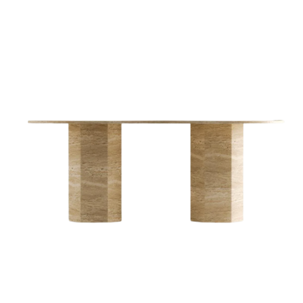Arte Marble Pelotas Traverten Yemek Masası