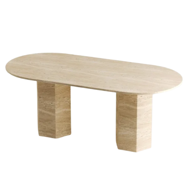 Arte Marble Pelotas Traverten Yemek Masası