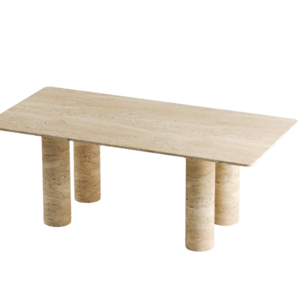 Arte Marble Lajeado Traverten Yemek Masası