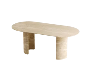 Arte Marble Estrela Traverten Yemek Masası