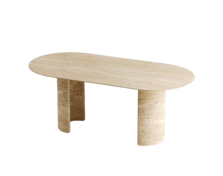 Arte Marble Estrela Traverten Yemek Masası