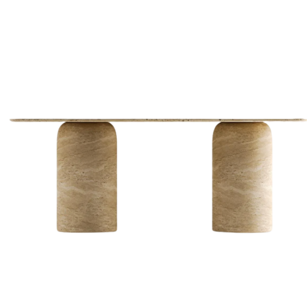 Arte Marble Garibaldi Traverten Yemek Masası