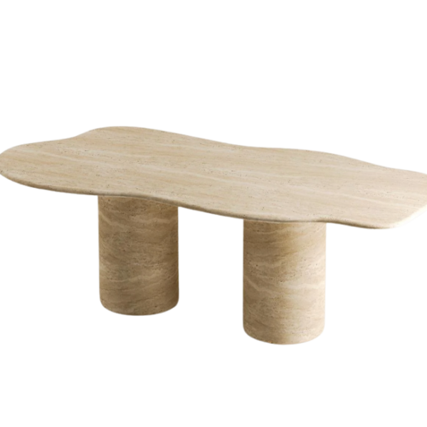 Arte Marble Vacaria Traverten Yemek Masası