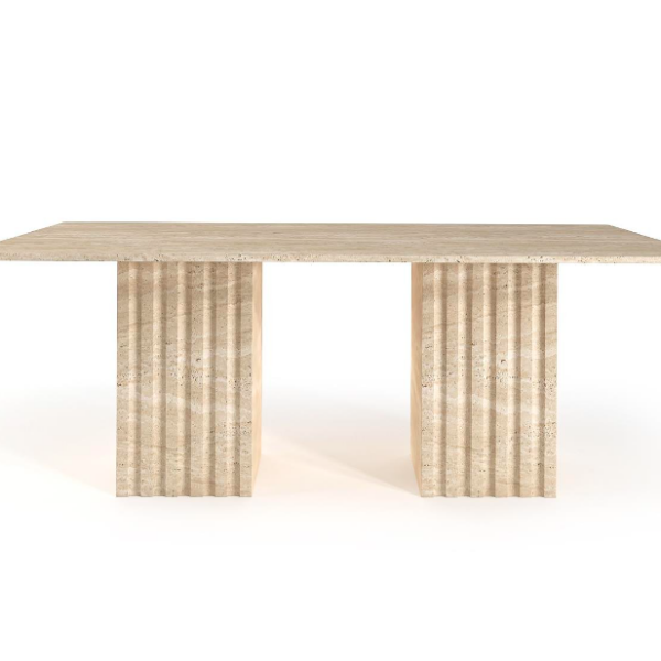 Arte Marble Carazinho Traverten Yemek Masası
