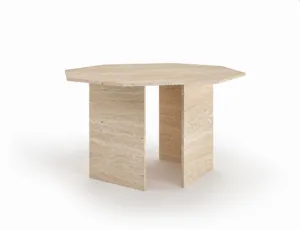 Arte Marble Encantado Traverten Yuvarlak Yemek Masası