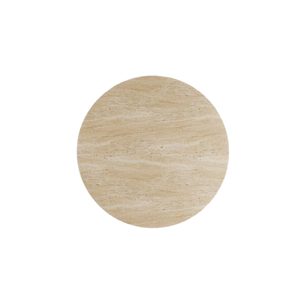 Arte Marble Tapejara Traverten Yuvarlak Yemek Masası