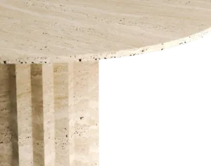 Arte Marble Sananduva Traverten Yuvarlak Yemek Masası