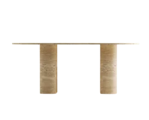 Arte Marble Tramandai Traverten Yemek Masası