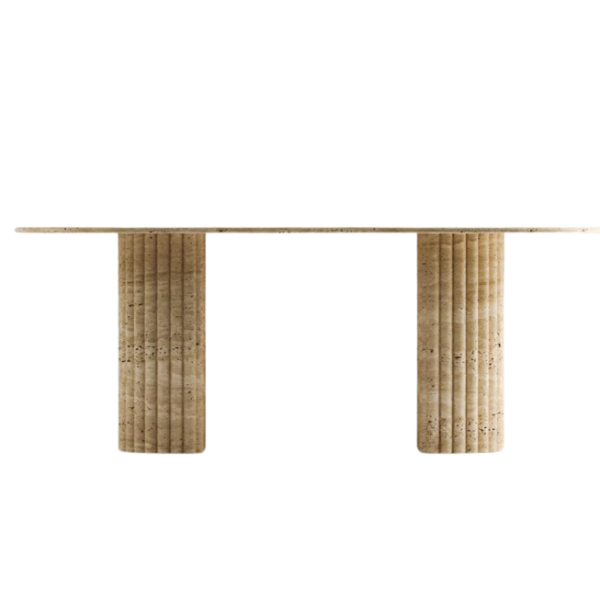 Arte Marble Cidreira Traverten Yemek Masası