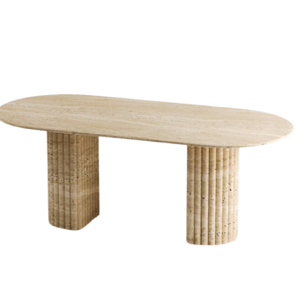 Arte Marble Cidreira Traverten Yemek Masası