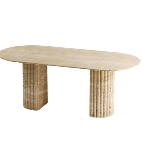 Arte Marble Cidreira Traverten Yemek Masası