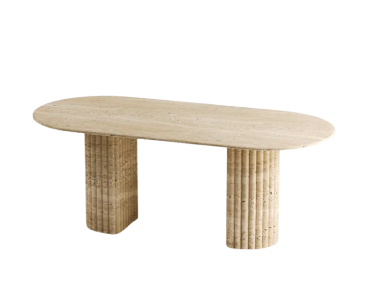 Arte Marble Cidreira Traverten Yemek Masası