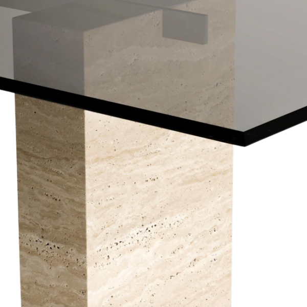 Arte Marble Horizontina Traverten Yemek Masası