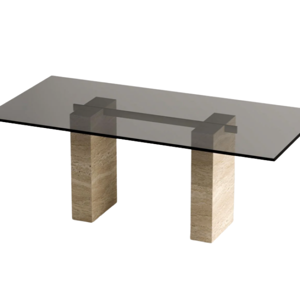 Arte Marble Horizontina Traverten Yemek Masası
