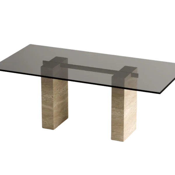 Arte Marble Horizontina Traverten Yemek Masası