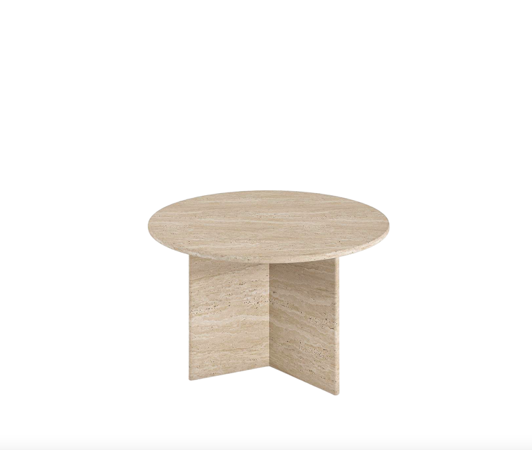 Arte Marble Taquari Traverten Yuvarlak Yemek Masası