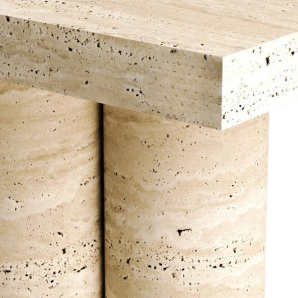 Arte Marble Camaqua Traverten Yemek Masası
