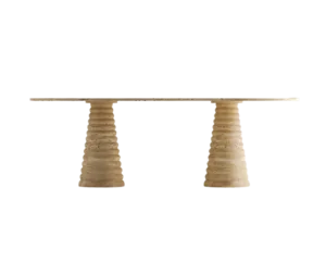 Arte Marble Piratini Traverten Yemek Masası