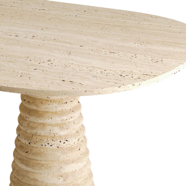 Arte Marble Piratini Traverten Yemek Masası