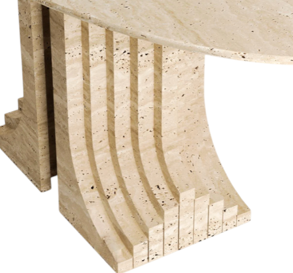 Arte Marble Uberaba Traverten Yemek Masası