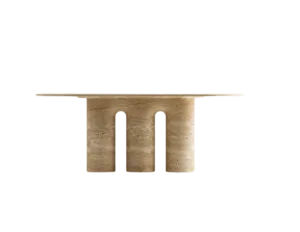 Arte Marble Caratinga Traverten Yemek Masası