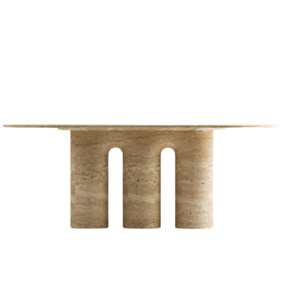 Arte Marble Caratinga Traverten Yemek Masası