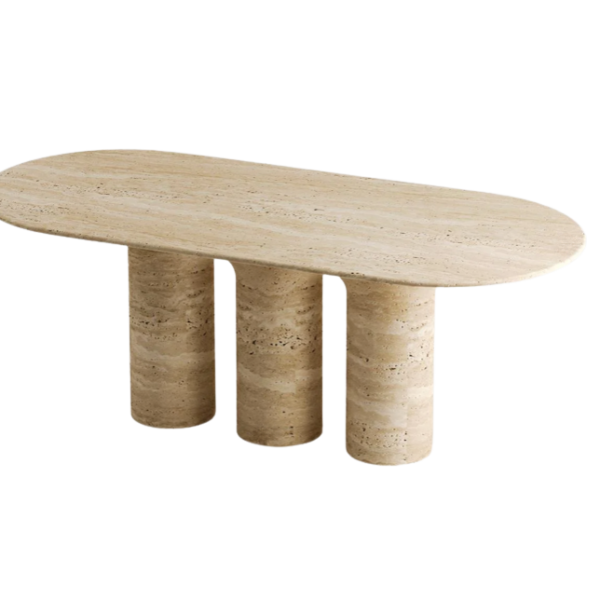 Arte Marble Caratinga Traverten Yemek Masası