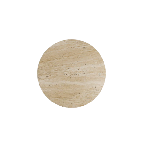 Arte Marble Muriae Traverten Yuvarlak Yemek Masası