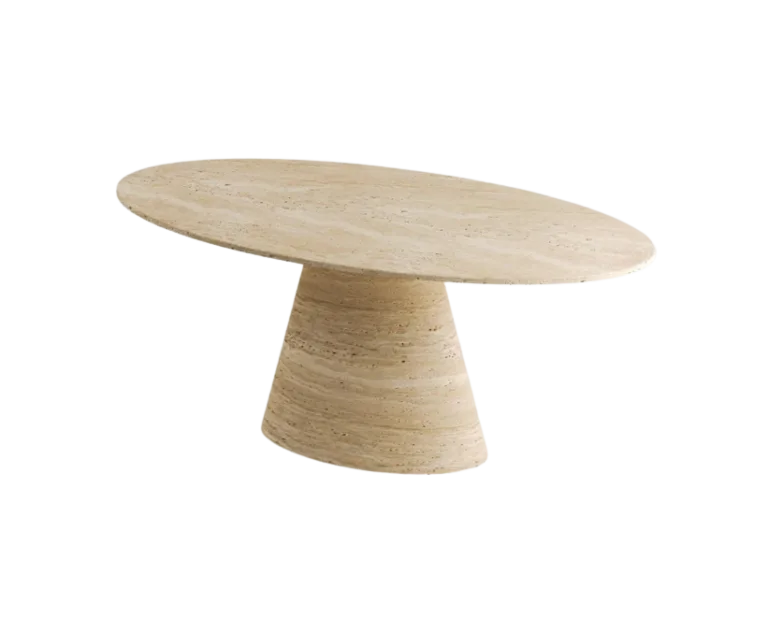 Arte Marble Alfenas Traverten Yemek Masası