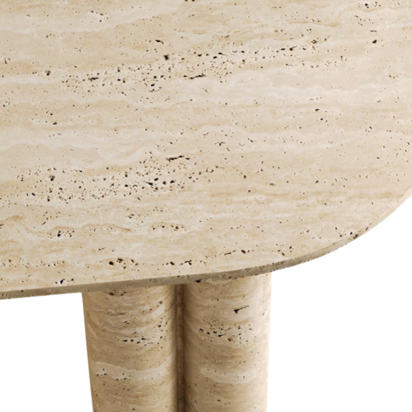 Arte Marble Lavras Traverten Yemek Masası