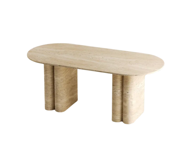 Arte Marble Lavras Traverten Yemek Masası
