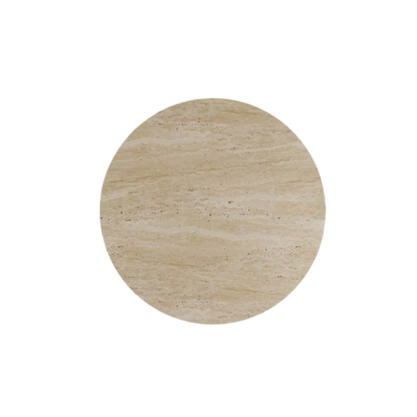 Arte Marble Itajuba Traverten Yuvarlak Yemek Masası