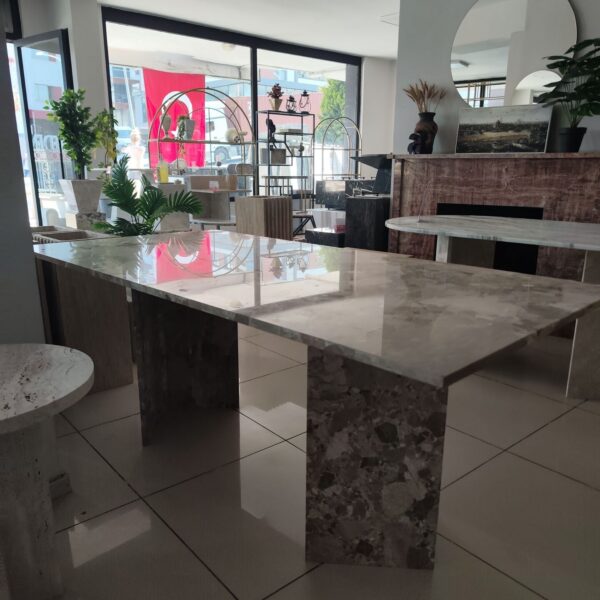Arte Marble Batatais Latte Mermer Yemek Masası