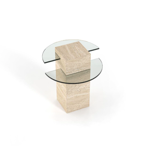 Arte Marble Beberibe Traverten Cam Yan Sehpa