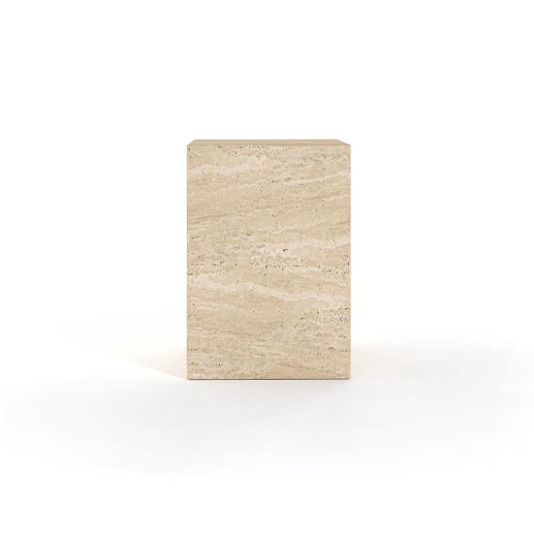 Arte Marble Aquiraz Traverten Yan Sehpa