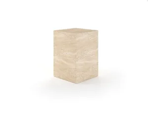 Arte Marble Aquiraz Traverten Yan Sehpa