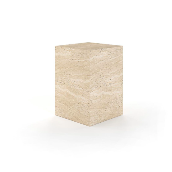 Arte Marble Aquiraz Traverten Yan Sehpa