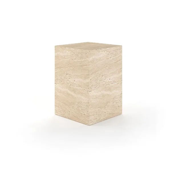 Arte Marble Aquiraz Traverten Yan Sehpa