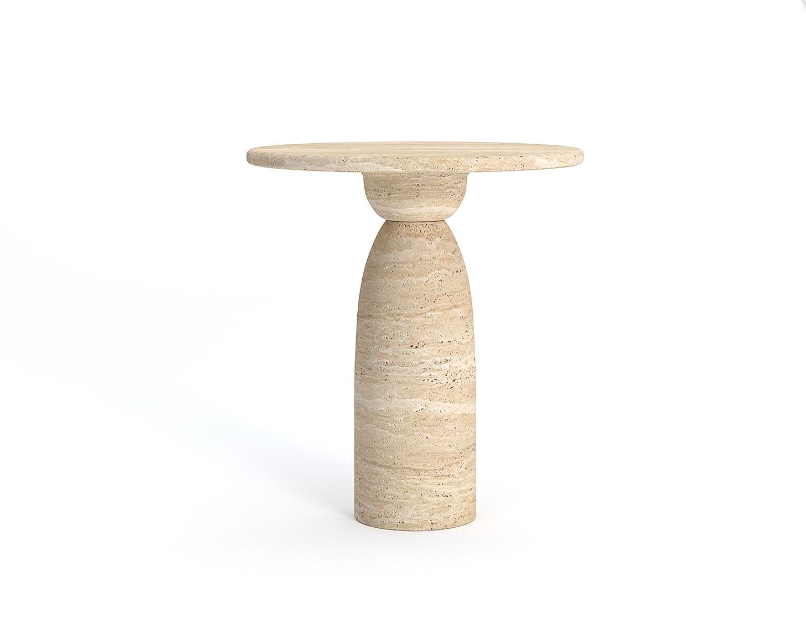 Arte Marble Caucaia Traverten Yan Sehpa