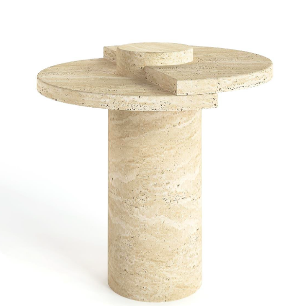 Arte Marble Trairi Traverten Yan Sehpa