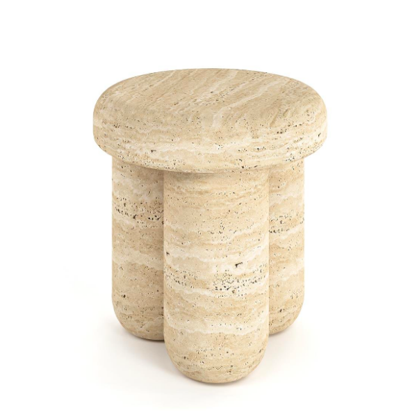 Arte Marble Paracuru Traverten Yan Sehpa