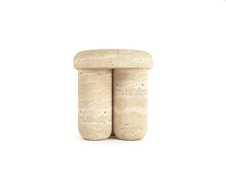 Arte Marble Paracuru Traverten Yan Sehpa