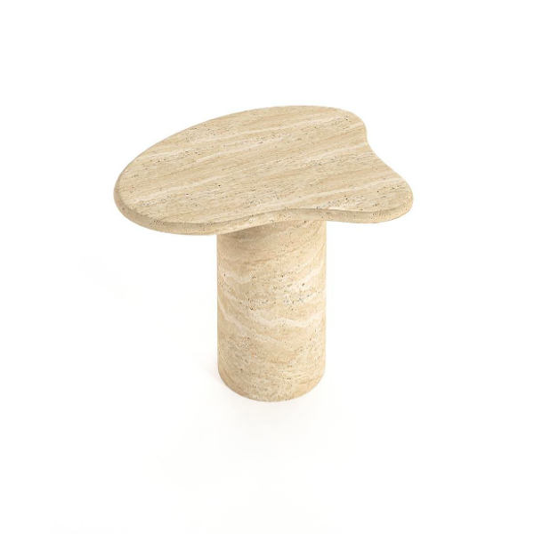 Arte Marble Tiangua Traverten Yan Sehpa
