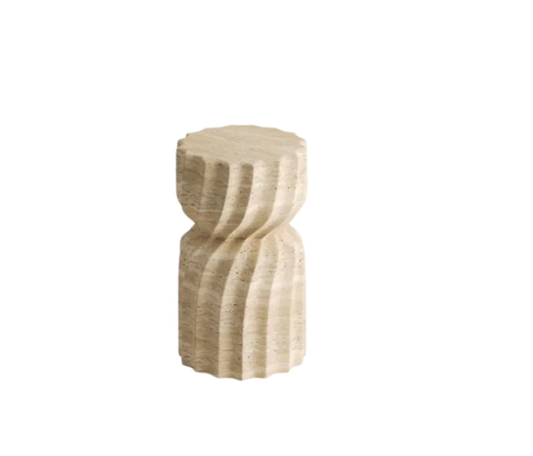 Arte Marble Ubajara Traverten Yan Sehpa