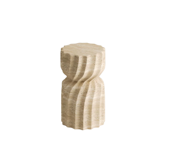 Arte Marble Ubajara Traverten Yan Sehpa