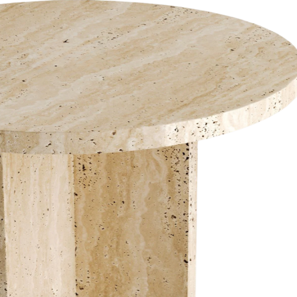 Arte Marble Crateus Traverten Yan Sehpa