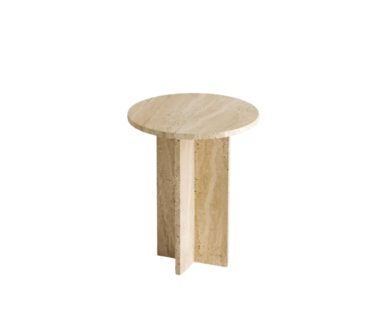 Arte Marble Crateus Traverten Yan Sehpa
